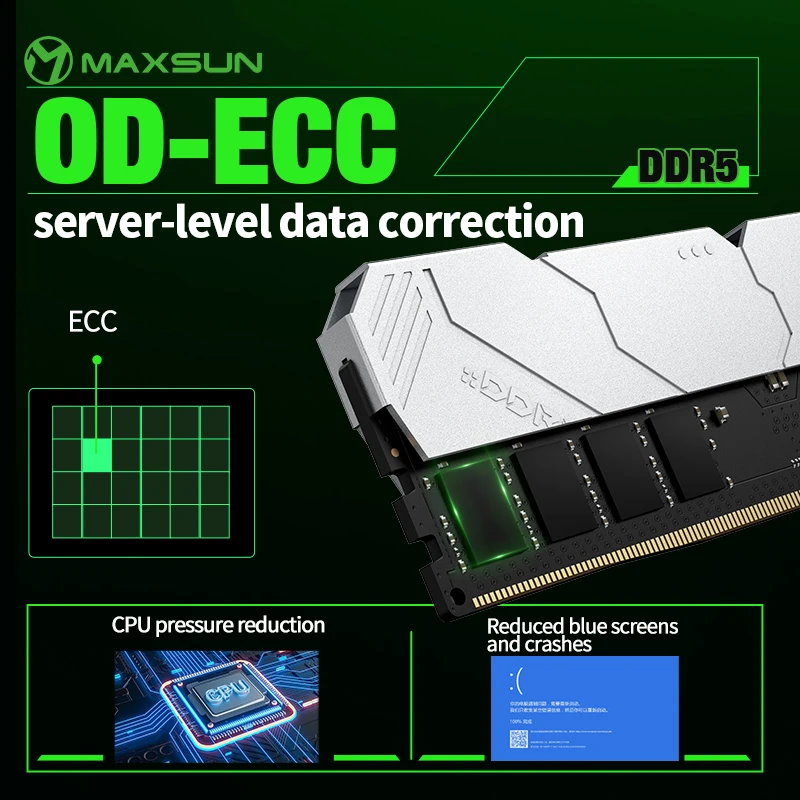 MAXSUN Heatsink Memoria RAM DD - Ddr5 16Gb 6000Mhz ulasan dan harga