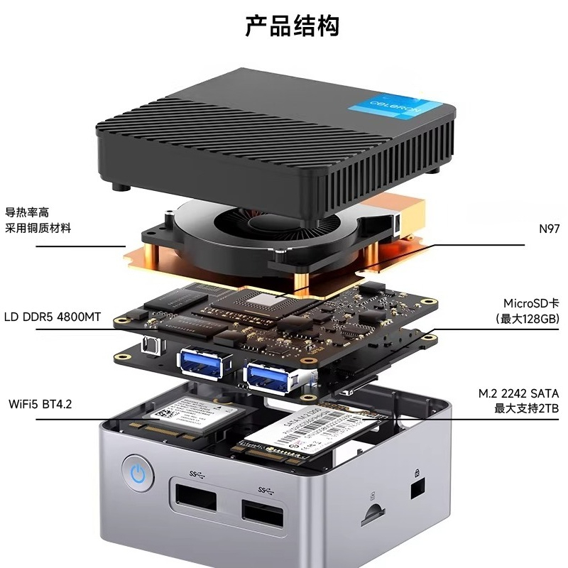 G5 Alder Lake N97 MINI PC Wind - Ddr5 4800Mhz ulasan dan harga