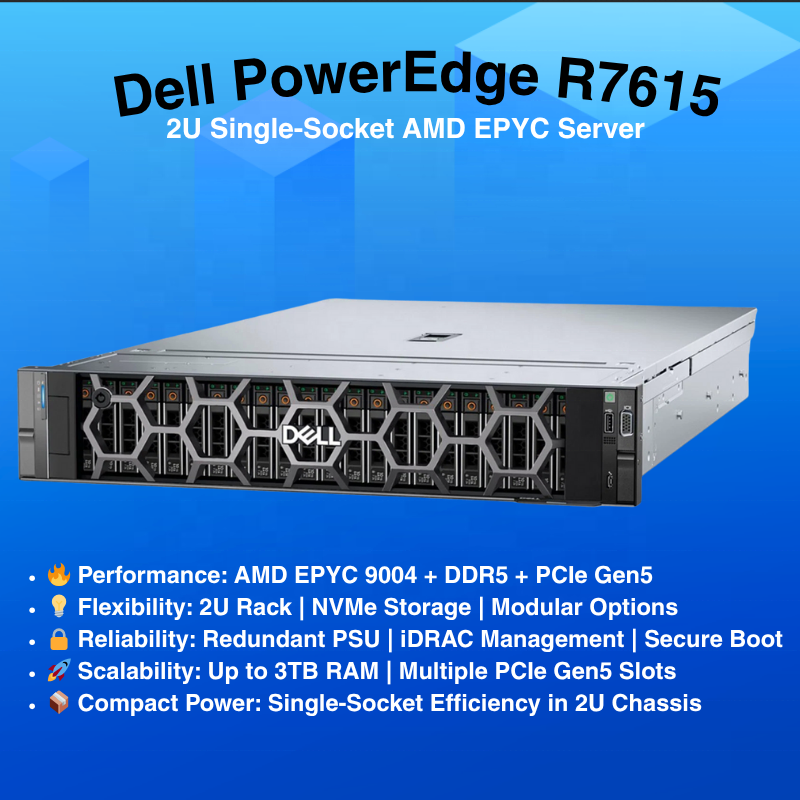 Server Rak 2U PowerEdge R7615  - Ddr5 Memory ulasan dan harga