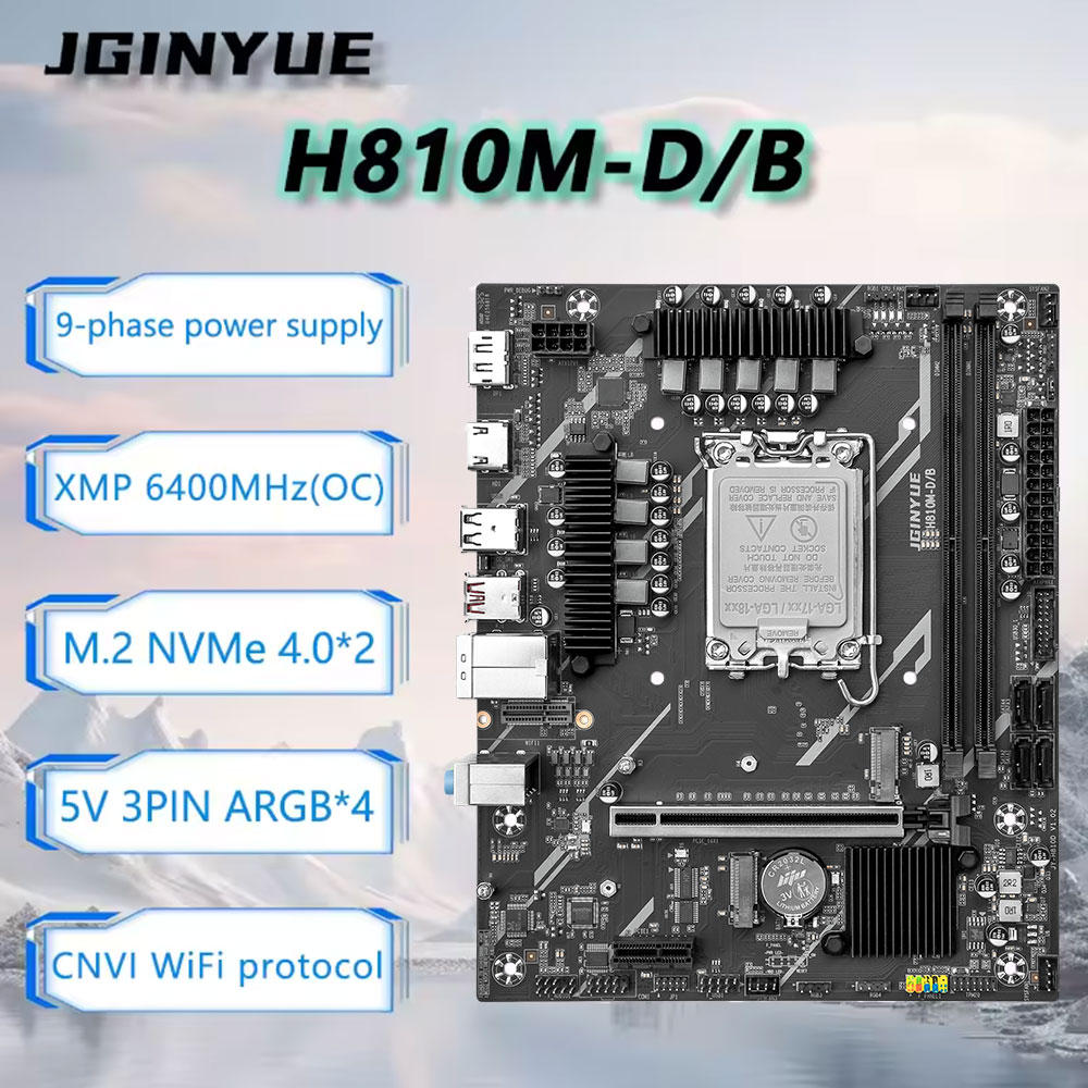 Motherboard JGINYUE H810 Intel - Ddr5 64Gb ulasan dan harga