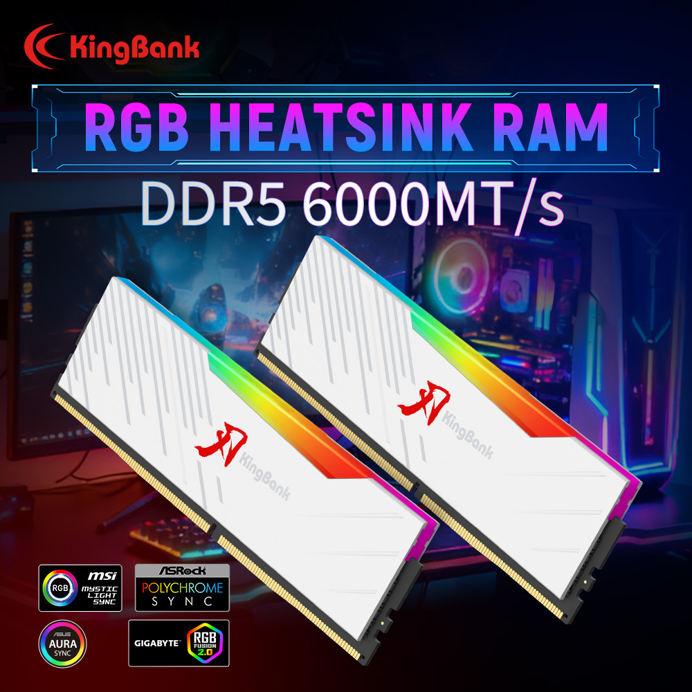 KINGBANK KRRW DDR5 RGB RAM 16G - Ddr5 16Gb 6000Mhz ulasan dan harga