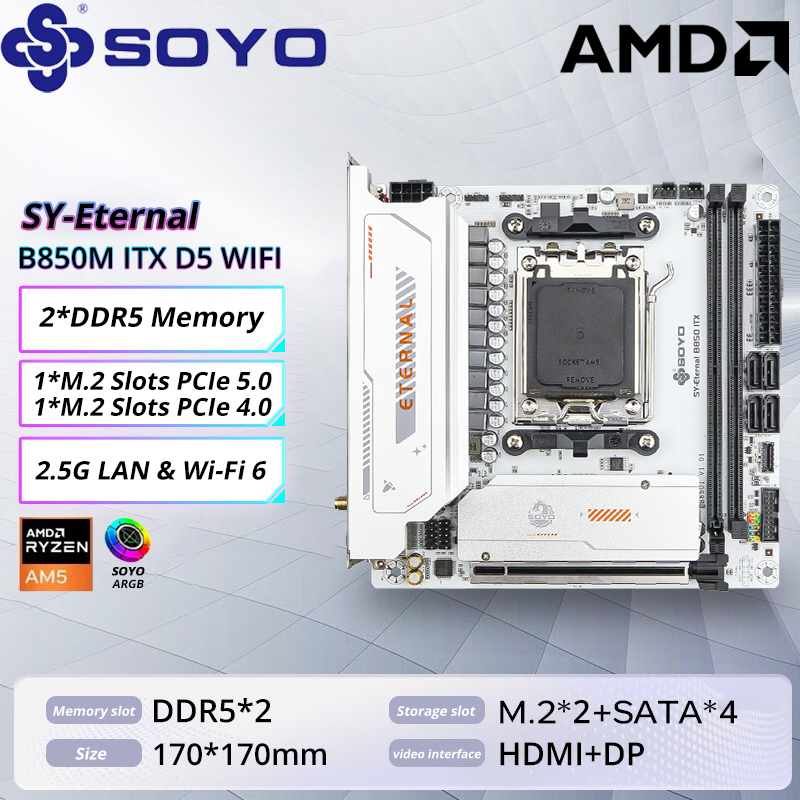 SOYO B850M ARGB Motherboard WI - Ddr5 Kit ulasan dan harga